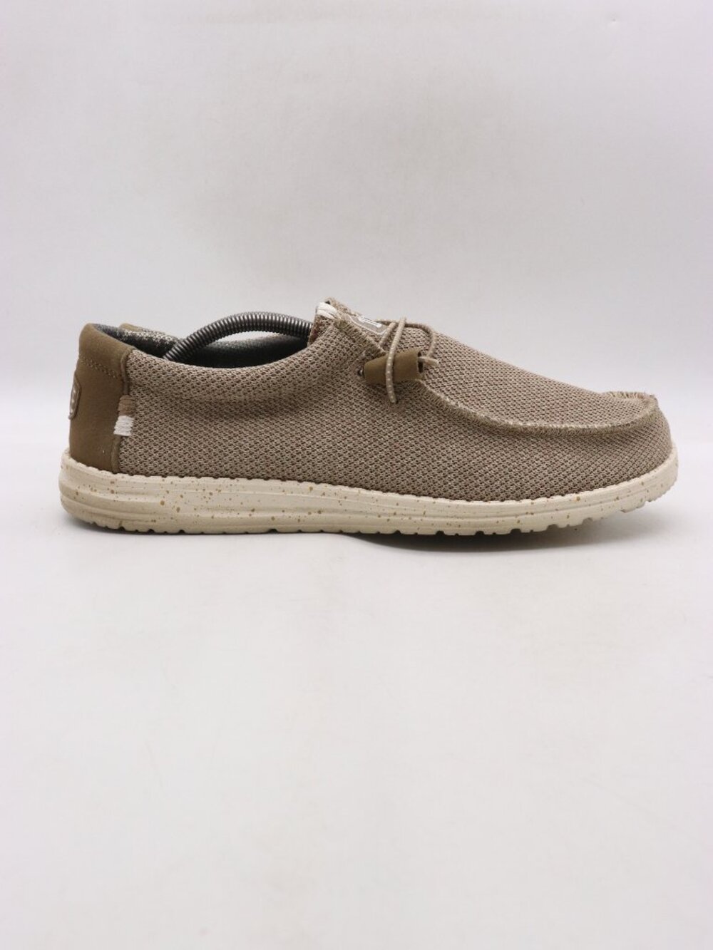 Hey Dude Wally Sox Stitch Men's 13 Casual Comfort Moc Toe Sneakers Brown Fabric